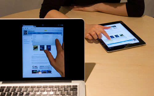 Scène de test en laboratoire - Tablette et ordinateur portable